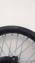 Load image into Gallery viewer, Aluminium 1.85x14 Rear Rim fits 90/100-14 tyre & 15mm axle (4T076-1) Black/ Gold