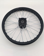 Load image into Gallery viewer, Aluminium 1.60x17 Front Rim fits 70/100-17 tyre & 15mm axle (4T077-1) Black/ Gold