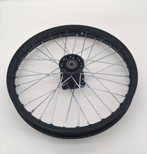 Load image into Gallery viewer, Aluminium 1.60x17 Front Rim fits 70/100-17 tyre & 15mm axle (4T077-1) Black/ Gold