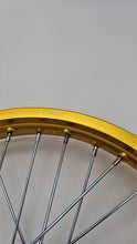 Load image into Gallery viewer, Aluminium 1.60x17 Front Rim fits 70/100-17 tyre & 15mm axle (4T077-1) Black/ Gold