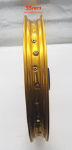 Load image into Gallery viewer, Aluminium 1.60x17 Front Rim fits 70/100-17 tyre & 15mm axle (4T077-1) Black/ Gold