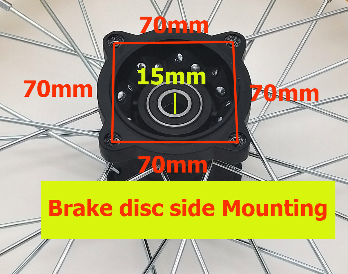 Pit Bike Front Wheel With Brake Rotor CFTGIW 17 Front Wheel Assembly For Dirt/Pit Bike - Includes 70/100-17 Tire, Tube, Axle & Brake Rotor Pit Bike Wheel Assembly