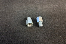 Load image into Gallery viewer, Scooter Mirror Adapter Silver RH 8mm (TOP) - RH10mm (BOTTOM) Adapter Pair (4T298)