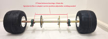 Load image into Gallery viewer, 1 Meter Axle Assembly Project (4T316) + 11x7.10-5 wheel SLICK tyre (4T361S)