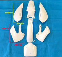 Load image into Gallery viewer, Plastics Guard Fairing Kit for Kawasaki KLX110 KX65 DRZ110 (4T357) Green/Black/White