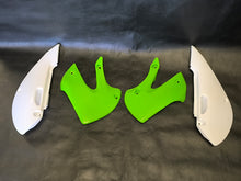 Load image into Gallery viewer, Plastics Guard Fairing Kit for Kawasaki KLX110 KX65 DRZ110 (4T357) Green/Black/White