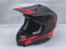 Load image into Gallery viewer, MOTOCROSS Helmets For Youth & Kids - Red & Black (sized Small/ Medium)