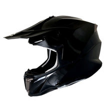 Load image into Gallery viewer, Adult MOTOCROSS Helmets - Gloss Shiny Black (sized M/ L/ XL/ XXL)
