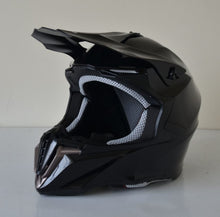 Load image into Gallery viewer, Adult MOTOCROSS Helmets - Gloss Shiny Black (sized M/ L/ XL/ XXL)