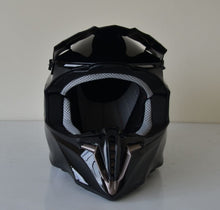 Load image into Gallery viewer, Adult MOTOCROSS Helmets - Gloss Shiny Black (sized M/ L/ XL/ XXL)