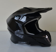 Load image into Gallery viewer, Adult MOTOCROSS Helmets - Gloss Shiny Black (sized M/ L/ XL/ XXL)
