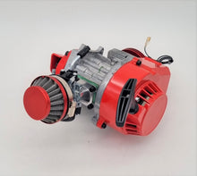Load image into Gallery viewer, Performance 49cc 2 Stroke Motor w Alloy pull start +25H Sprocket (2T001-1) RED/Blue