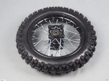 Load image into Gallery viewer, 12mm Axle 1.85x12 12" Rear Wheel Rim and Tire 80/100-12 (4T072)