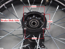 Load image into Gallery viewer, 15mm Axle 1.85x12 12" Rear Wheel Rim and Tire 80/100-12 (4T074)