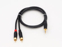 Load image into Gallery viewer, Handmade Japan Canare 1.0m Aux Audio 3.5mm Stereo to 2 RCA Y Cable (CB-47)