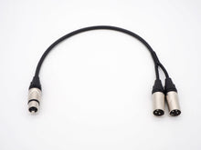 Load image into Gallery viewer, 300mm XLR Splitter Cable 3-Pin XLR Female To Dual 3-Pin XLR Male (CB-69)