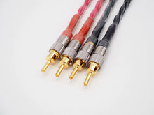 Load image into Gallery viewer, Aucharm 4 of 20cm HiFi 4N Copper Speaker Jumper Banana to Spade Plug (CB-84)