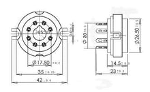 Load image into Gallery viewer, 8pin Octal Tube socket For EL34 KT88 6SN7 6CA7 6L6 (EP021)