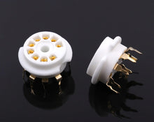 Load image into Gallery viewer, 2 x 9pin Tube Socket for 12AX7 ECC82 EL84 PCB Mount Gold Plated Pins (EP026)