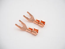 Load image into Gallery viewer, 2 of Aucharm 4N Copper Speaker Spade Plugs (EP033)