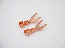Load image into Gallery viewer, 2 of Aucharm 4N Copper Speaker Spade Plugs (EP033)