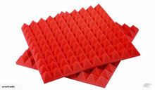 Load image into Gallery viewer, 12 Pack Acoustic Pyramid Studio Foam 5cm x 50cm x 50cm
