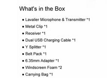 Load image into Gallery viewer, Kimafun KM-G130-1 2.4GHz Wireless Lavalier/Lapel Microphone (P-01)