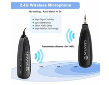 Load image into Gallery viewer, Kimafun KM-G130-1 2.4GHz Wireless Lavalier/Lapel Microphone (P-01)