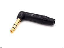 Load image into Gallery viewer, Gold Plated Metal Right Angle 6.35mm/ TRS Stereo Jack Plug QT203G (PC-42)