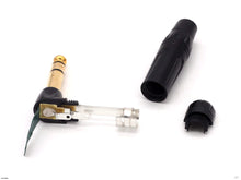 Load image into Gallery viewer, Gold Plated Metal Right Angle 6.35mm/ TRS Stereo Jack Plug QT203G (PC-42)