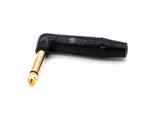 Load image into Gallery viewer, Gold Plated Metal Right Angle 6.35mm/1/4'' Mono Jack Plug QT202G (PC-44)
