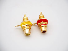 Load image into Gallery viewer, Pair of High end Gold Plated Female RCA Connector Terminal (PC-48)
