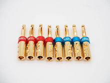 Load image into Gallery viewer, 8 x Aucharm Pure 4N copper Gold Plated High-Quality Banana Plug (PC-59)