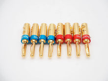 Load image into Gallery viewer, 8 x Aucharm Pure 4N copper Gold Plated High-Quality Banana Plug (PC-59)