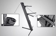 Load image into Gallery viewer, Aluminum Silver Double Keyboard Instrument Stand 2 Tier KS088 w Mic Boom & carry bag (ST19-1)