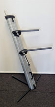 Load image into Gallery viewer, Aluminum Silver Double Keyboard Instrument Stand 2 Tier KS088 w Mic Boom & carry bag (ST19-1)