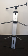 Load image into Gallery viewer, Aluminum Silver Double Keyboard Instrument Stand 2 Tier KS088 w Mic Boom & carry bag (ST19-1)