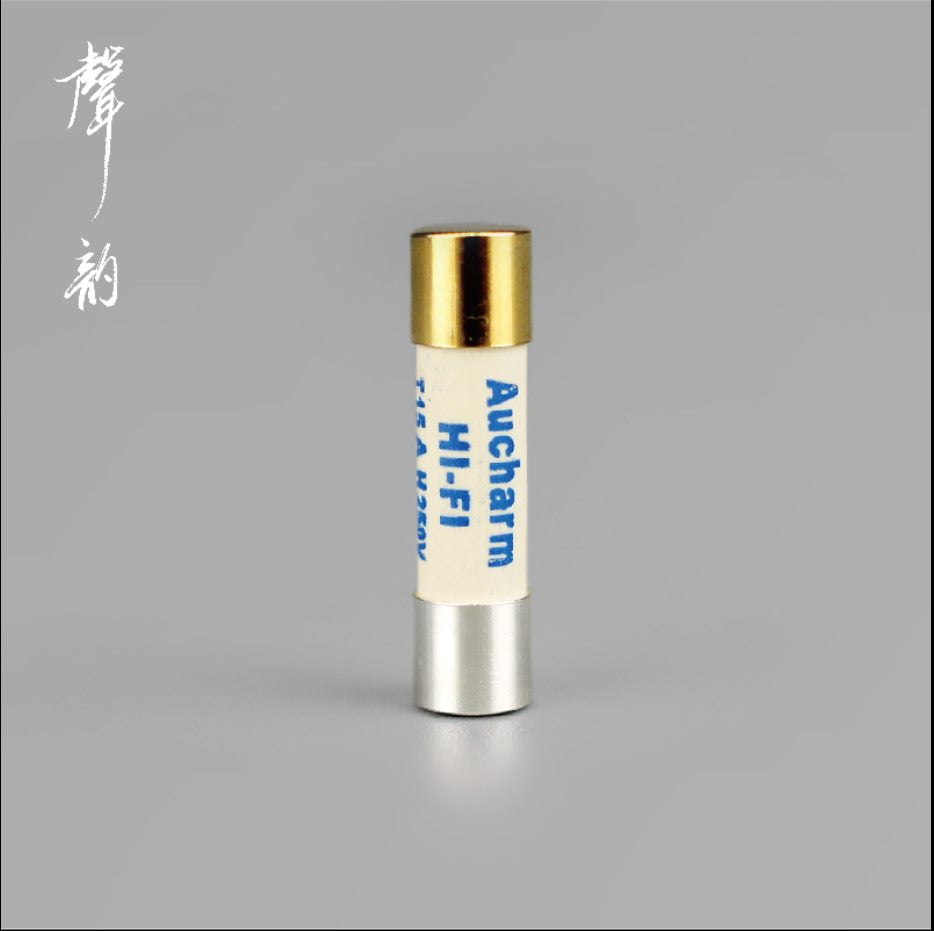Aucharm Audio 5mm x 20mm Pure Silver Gold plated cap Slow blow fuse (EP087)