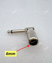 Load image into Gallery viewer, Metal Right Angle 6.35mm/1/4'' Mono Jack Plug (QT045)
