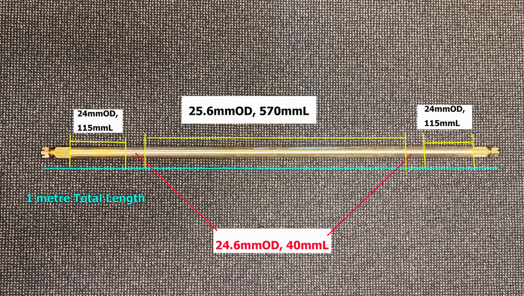 Go Kart Project Axle with 2 nuts **(4T316-axle) - 1M / (4T255-axle) - 850mm**