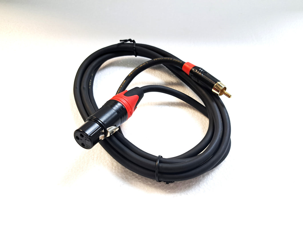 2m Female XLR to RCA male Cable (CB-100-2m)