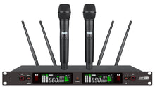 Load image into Gallery viewer, FULINDA HT-802D UHF Dual Channel 170m range Wireless Microphone (MC30)
