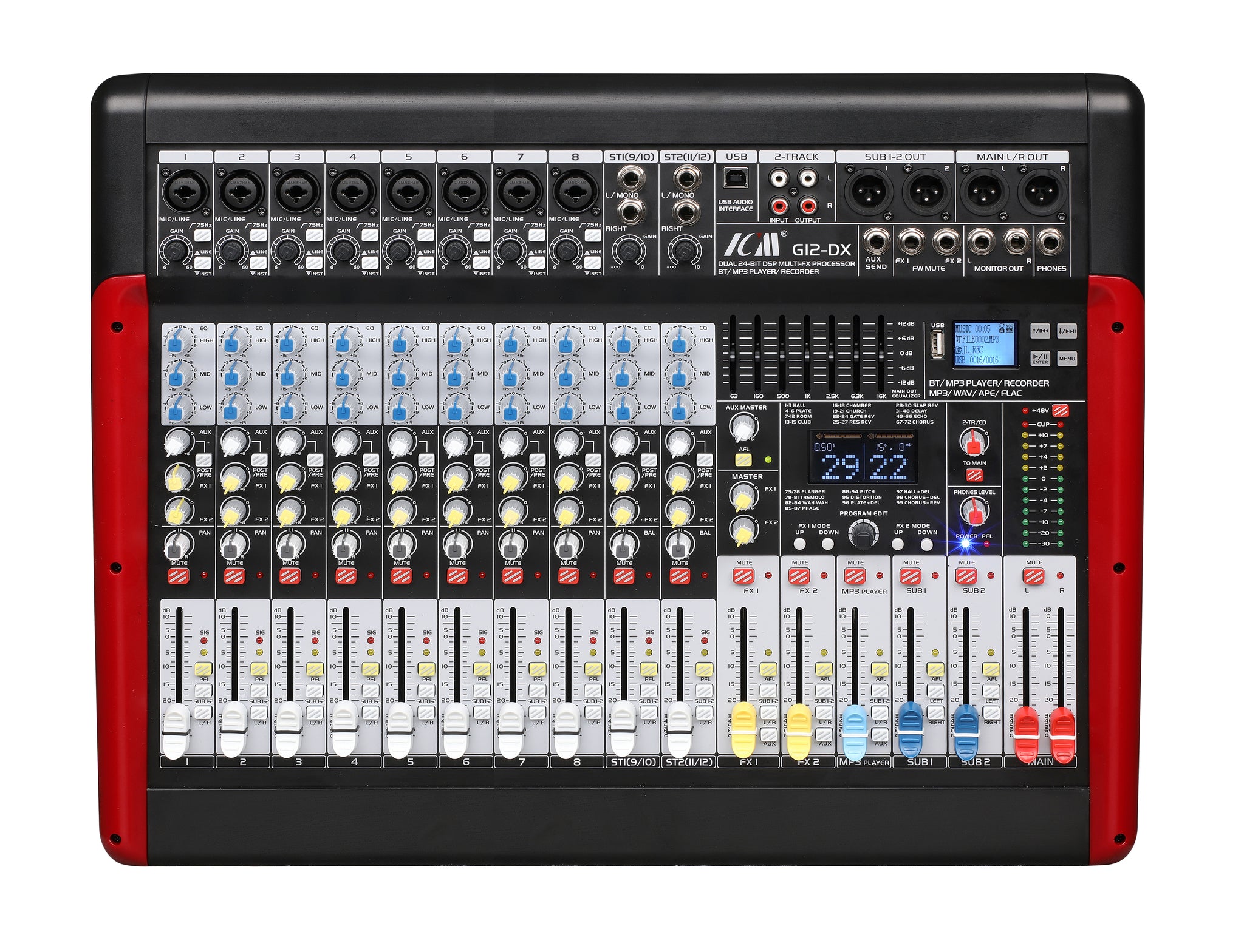 ICM G12-DX 12 Channel DSP/USB Interfaces Professional Mixer (MX20