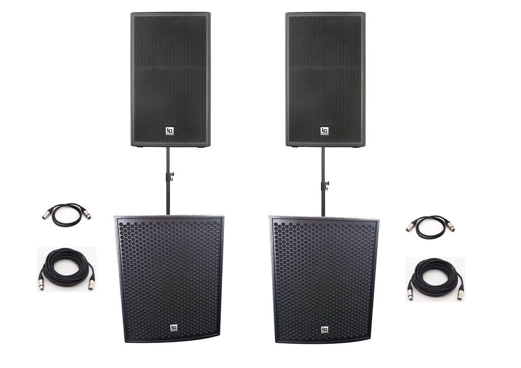 Lowi Powered CK18 800w Sub + LA-15X 500w Speaker PA system Package (A7)