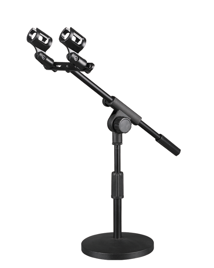 Adjustable Desktop Dual Holder Microphone Stand WD-213 (ST50)