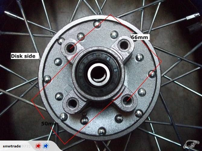 FANCY SCOOTERS 12" Rim Wheel Spokes Assembly – 110/125cc Chinese Pit Dirt Bike – Aluminum
