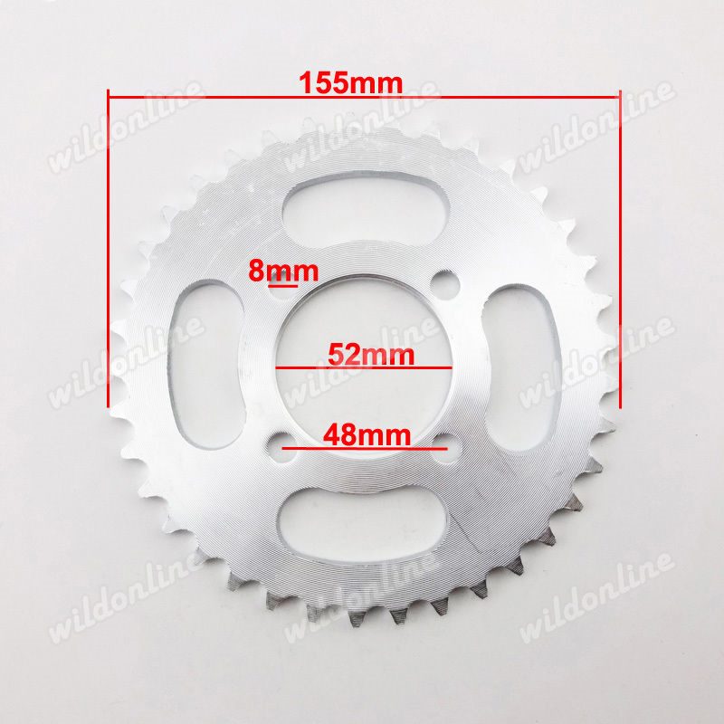420 37Tooth 52mm Rear Chain Sprocket For Chinese 110 125cc Pit Dirt Bike (4T106)