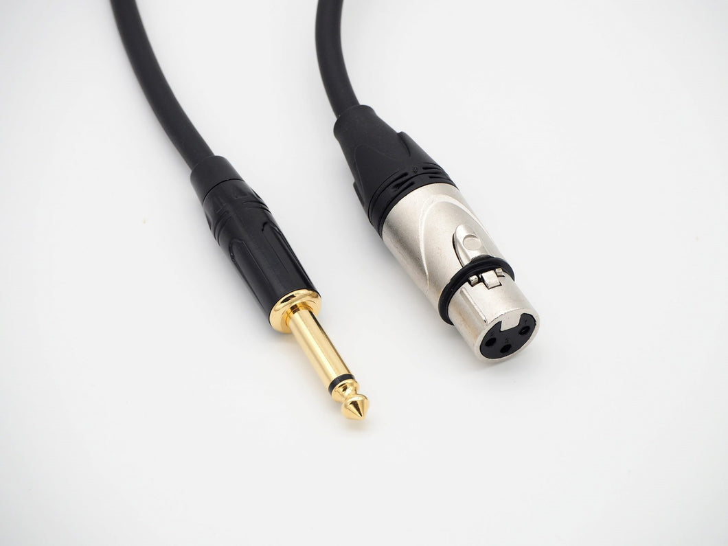 Black 5.0m Microphone Cable Female XLR to 1/4