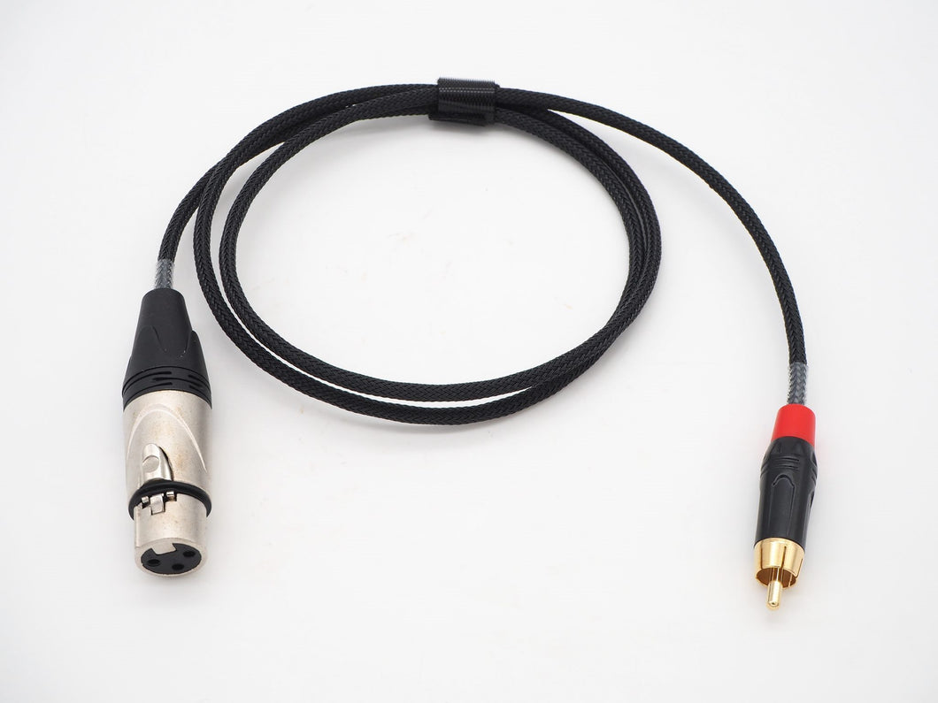 Handmade 1.0m Female XLR to RCA Japan Canare L-2B2AT Cable (CB-73)