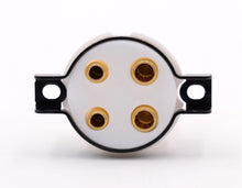 Load image into Gallery viewer, EIZZ 4pin Ceramic Electron Tube Sockets For 2A3 300B Gold Plated Brass (EP022)
